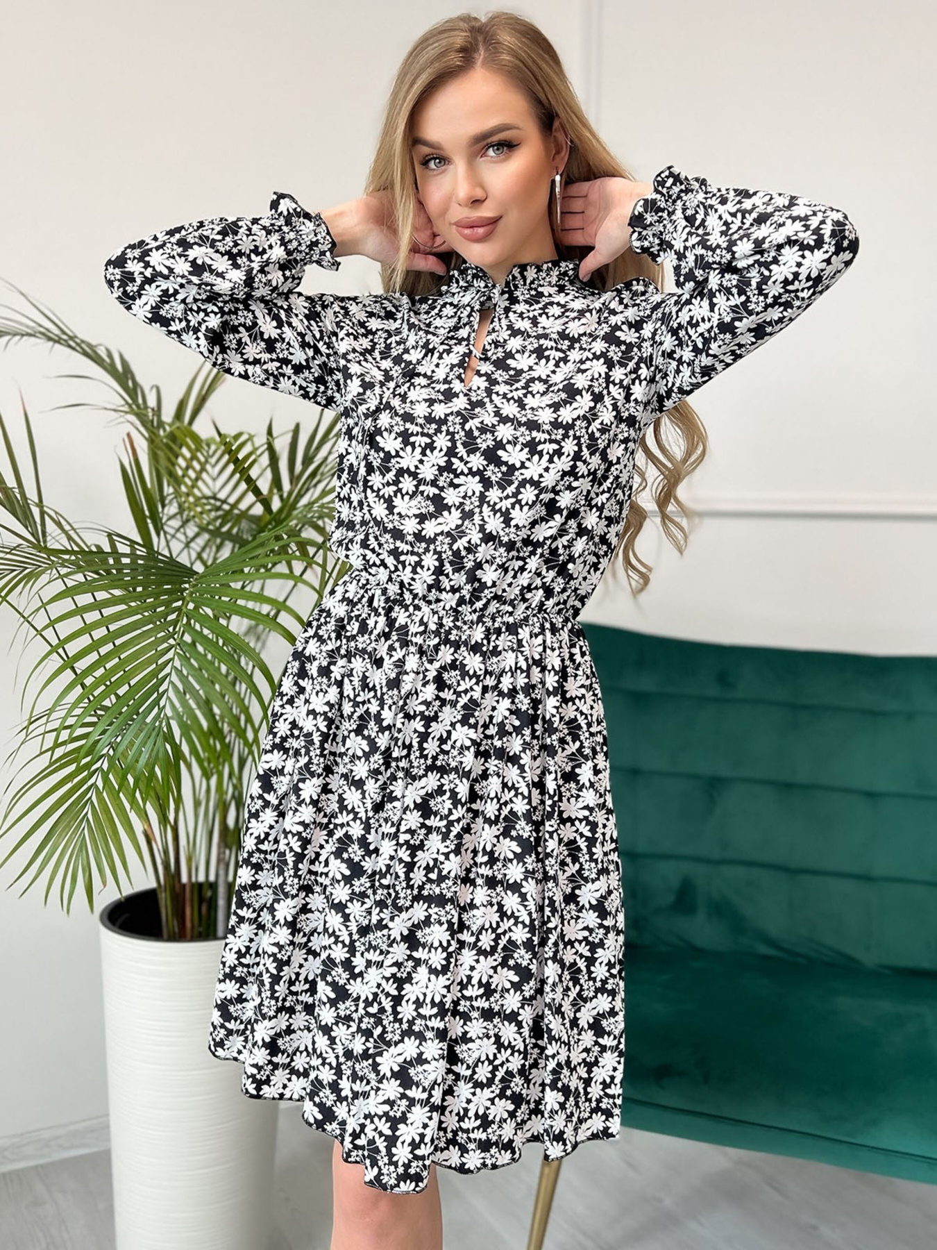 Сукня міні ISSA Plus модель 13837_black Фото