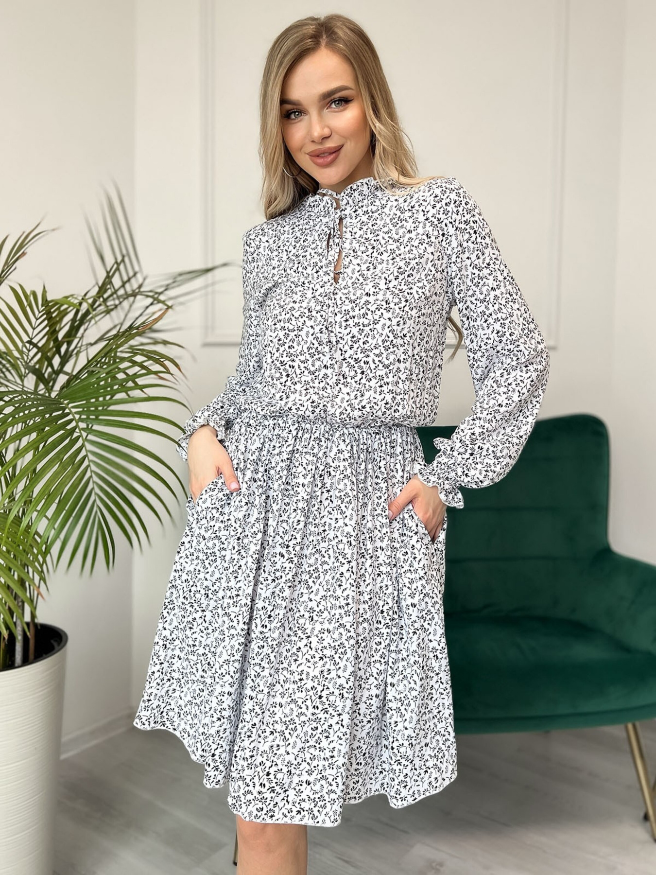 Сукня міні ISSA Plus модель 13838_white Фото