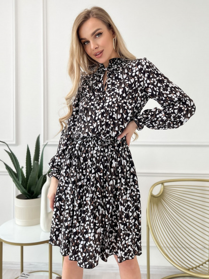 Сукня міні ISSA Plus модель 13839_black - фото