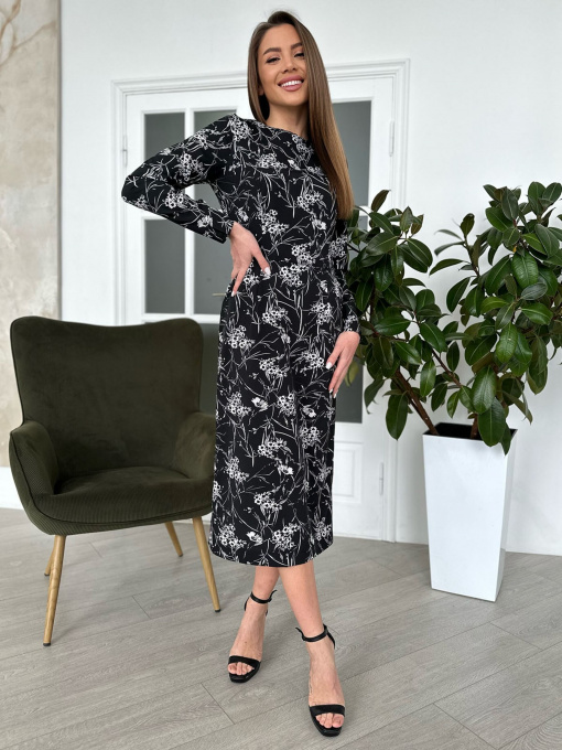 Сукня міді ISSA Plus модель 13841_black Фото