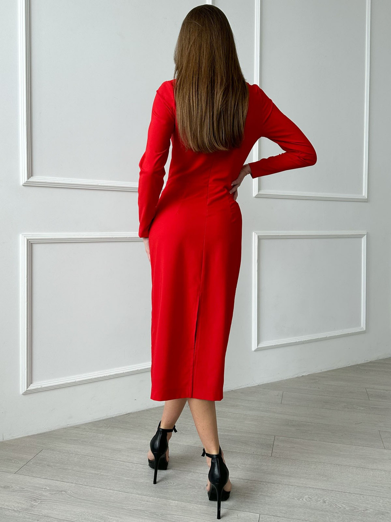 Сукня міді ISSA Plus модель 13842_red Фото