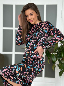 Платье миди ISSA Plus модель 13843_black Платье миди ISSA Plus модель 13843_black Фото