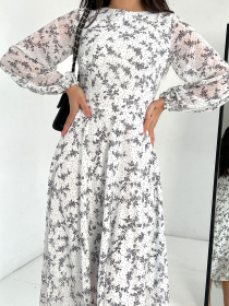 Сукня міді ISSA Plus модель 13846_white Фото