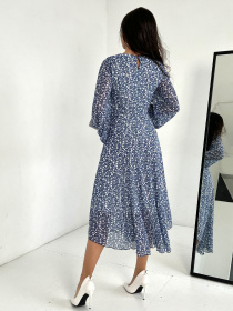Платье миди ISSA Plus модель 13847_blue Платье миди ISSA Plus модель 13847_blue Фото