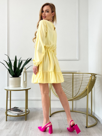 Сукня міні ISSA Plus модель 13848_yellow — фото 3 - INTERTOP