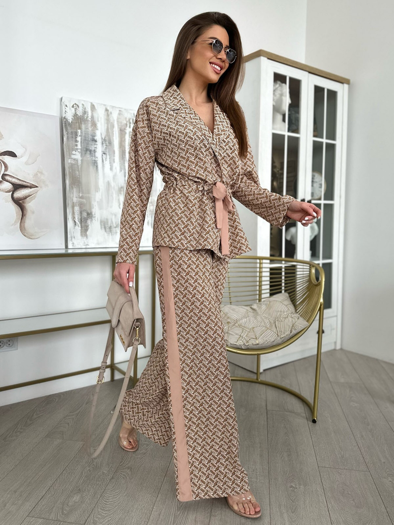 Костюм ISSA Plus модель 13852_beige Фото