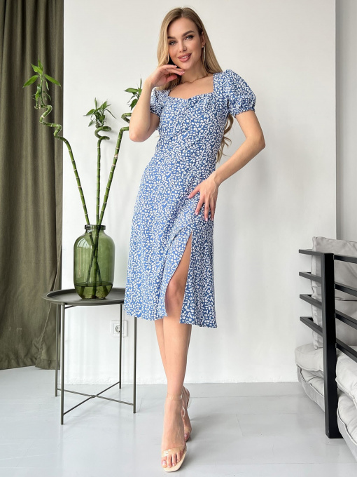 Сукня міді ISSA Plus модель SA-151_blue Фото