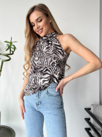 Блуза ISSA Plus модель SA-457_grey Фото