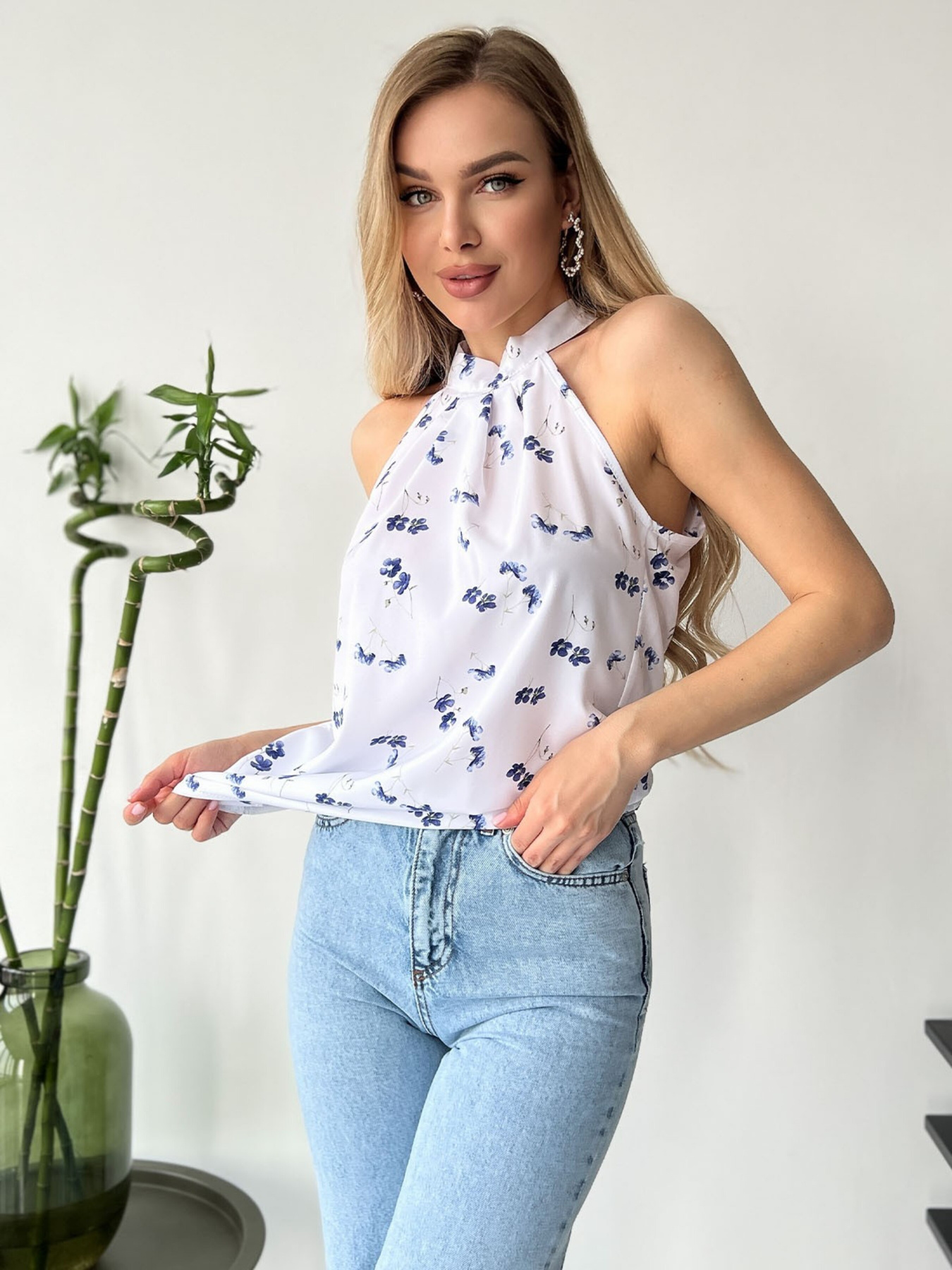 Блуза ISSA Plus модель SA-458_white Фото