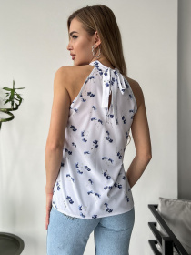 Блуза ISSA Plus модель SA-458_white Блуза ISSA Plus модель SA-458_white Фото