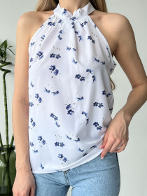 Блуза ISSA Plus модель SA-458_white Блуза ISSA Plus модель SA-458_white Фото