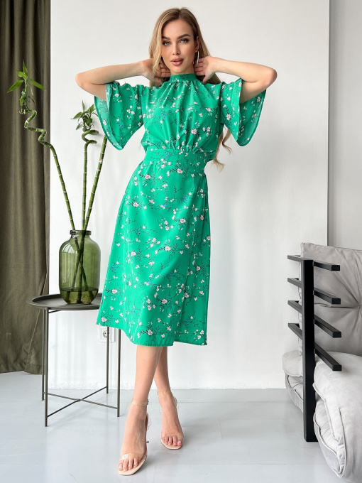 Платье миди ISSA Plus модель SA-459_green Фото