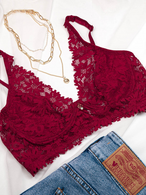 Бюстгальтер ISSA Plus модель BL2-683_burgundy Фото