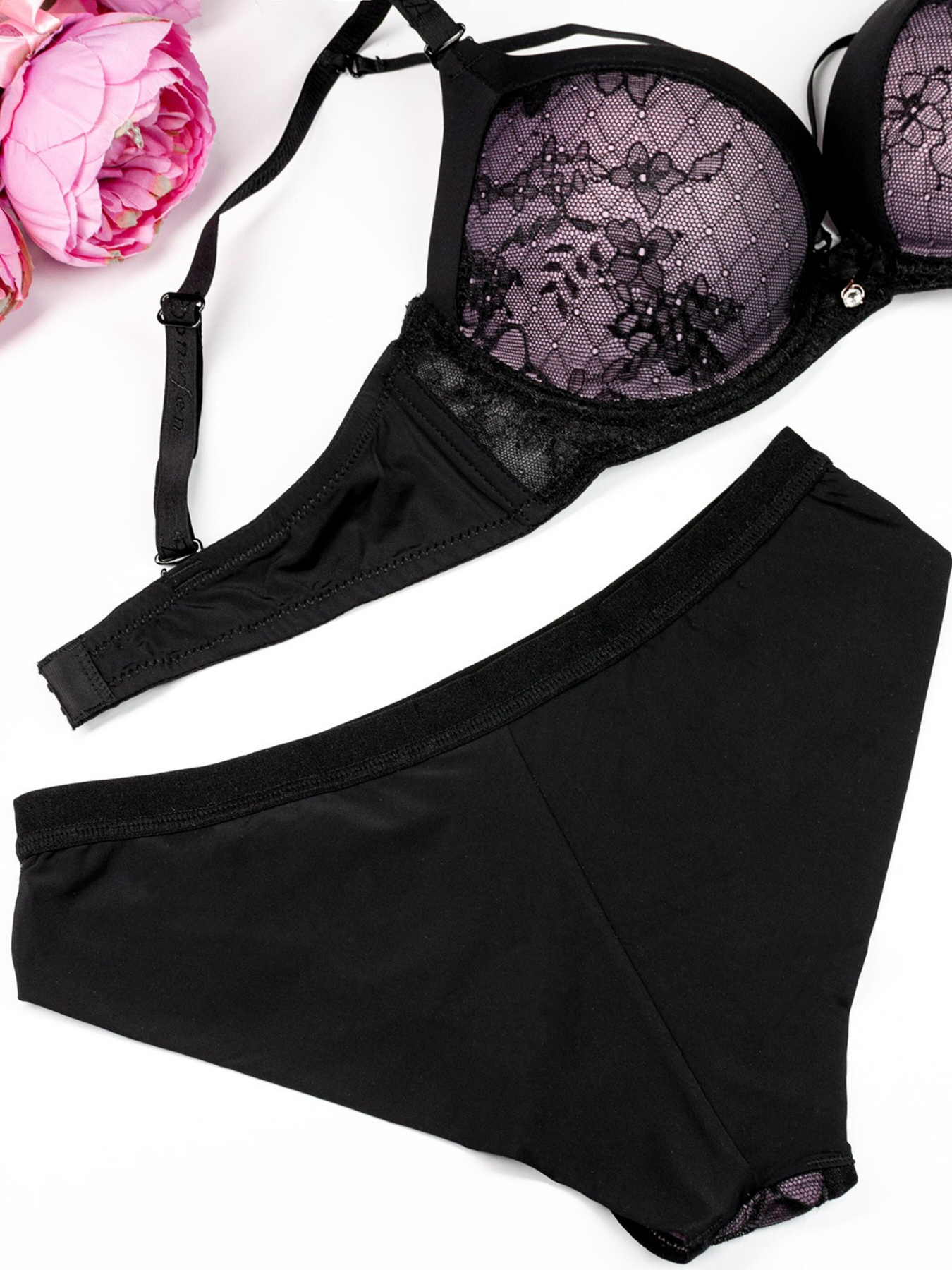 Комплект білизни ISSA Plus модель BL2-726_blacklilac Фото