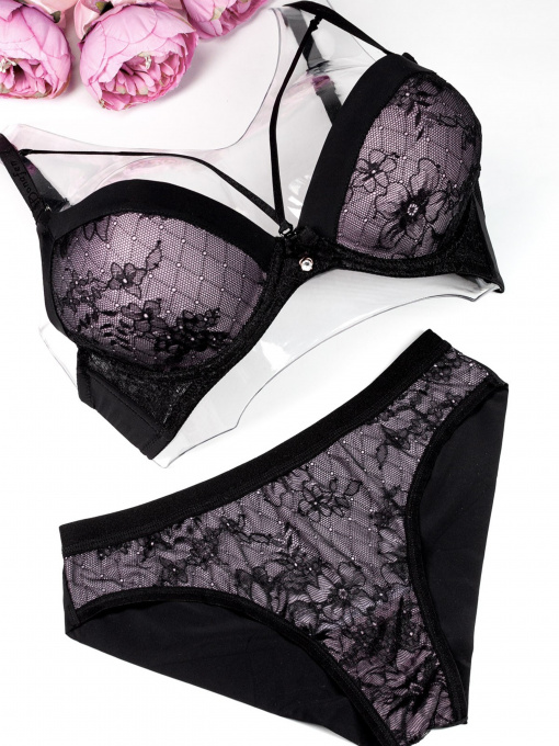 Нижня білизна ISSA Plus модель BL2-726_blacklilac Фото