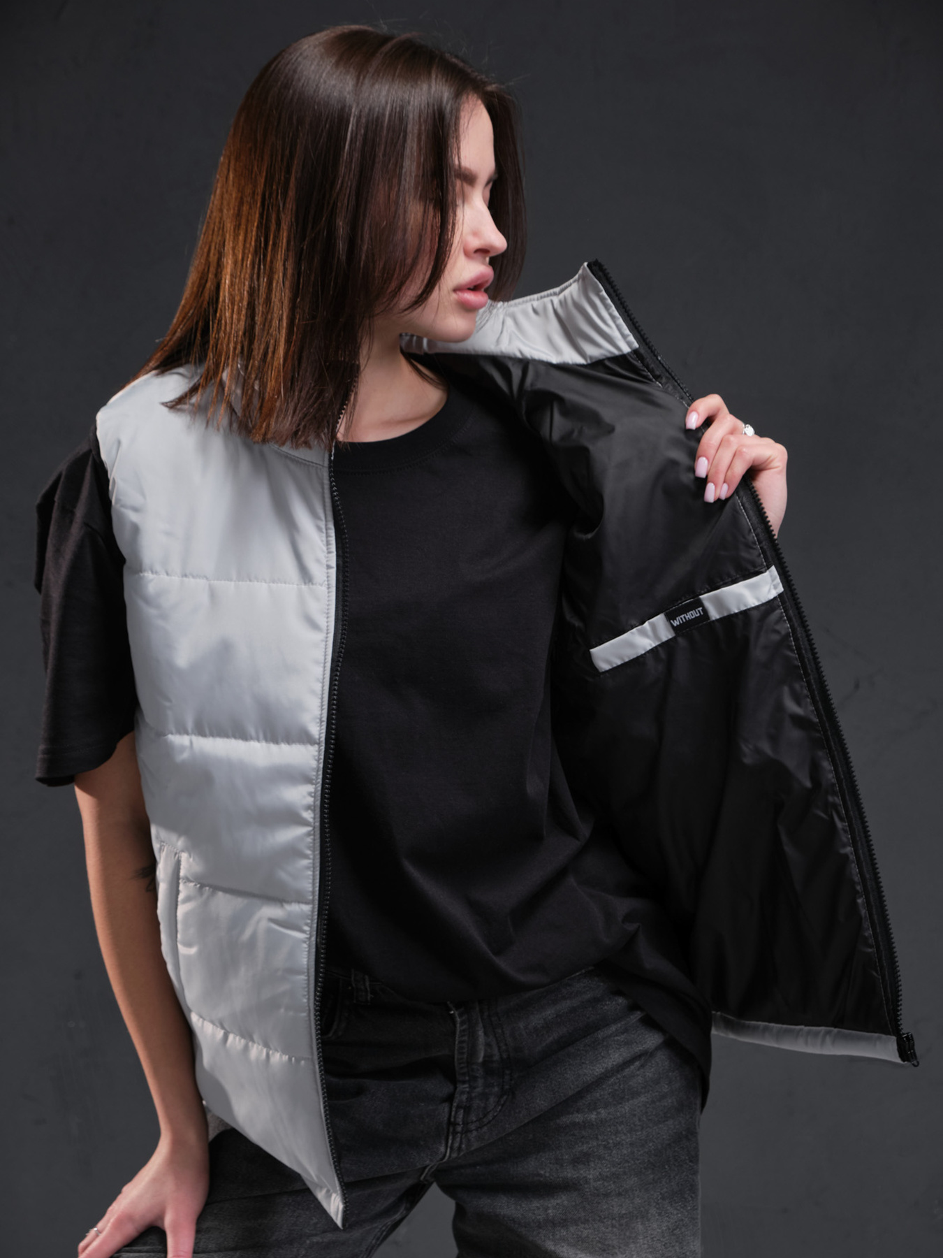 Утеплений жилет Without модель 8048918 Фото