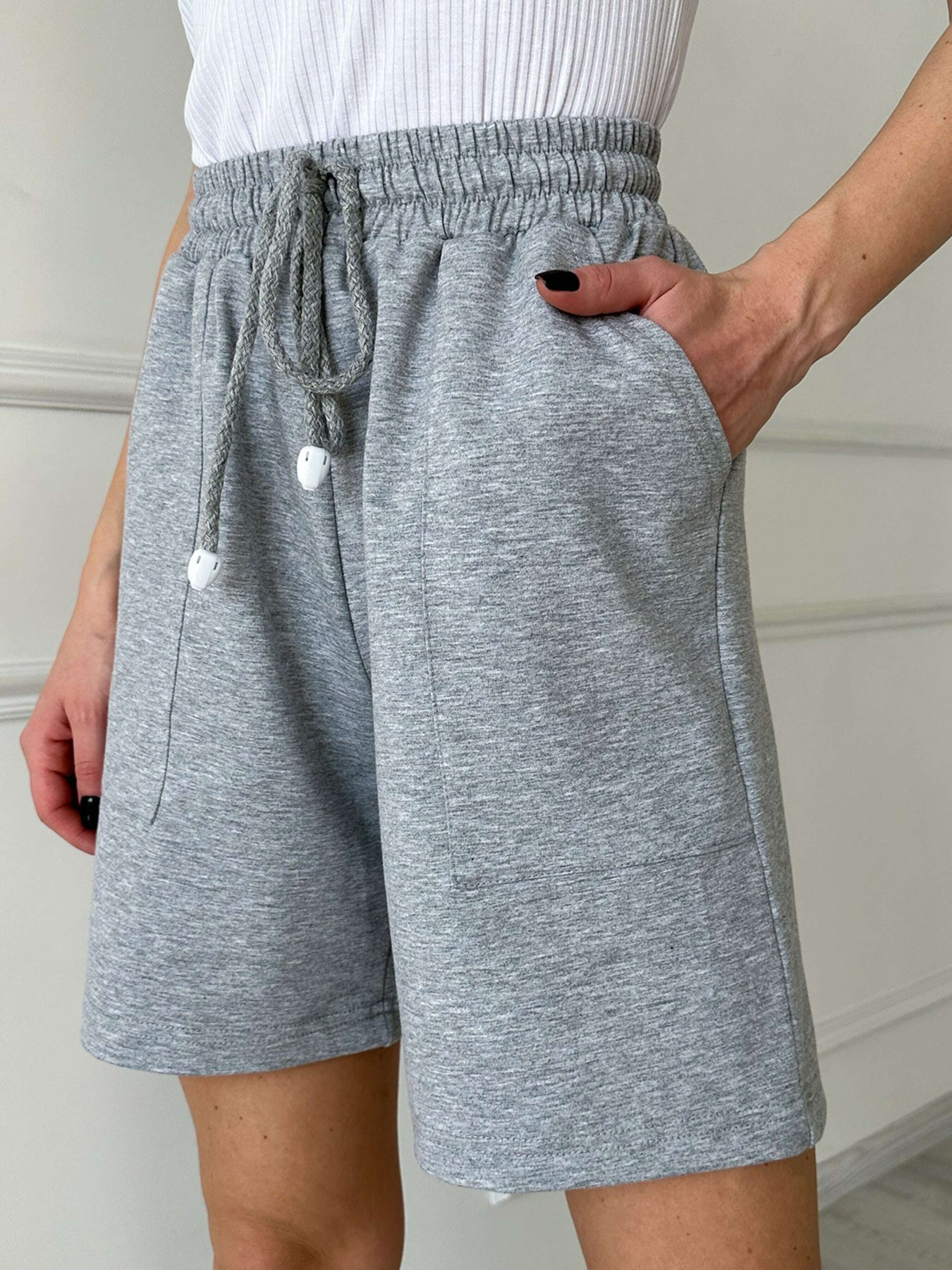 Повседневные шорты ISSA Plus модель 13820_lightgray Фото