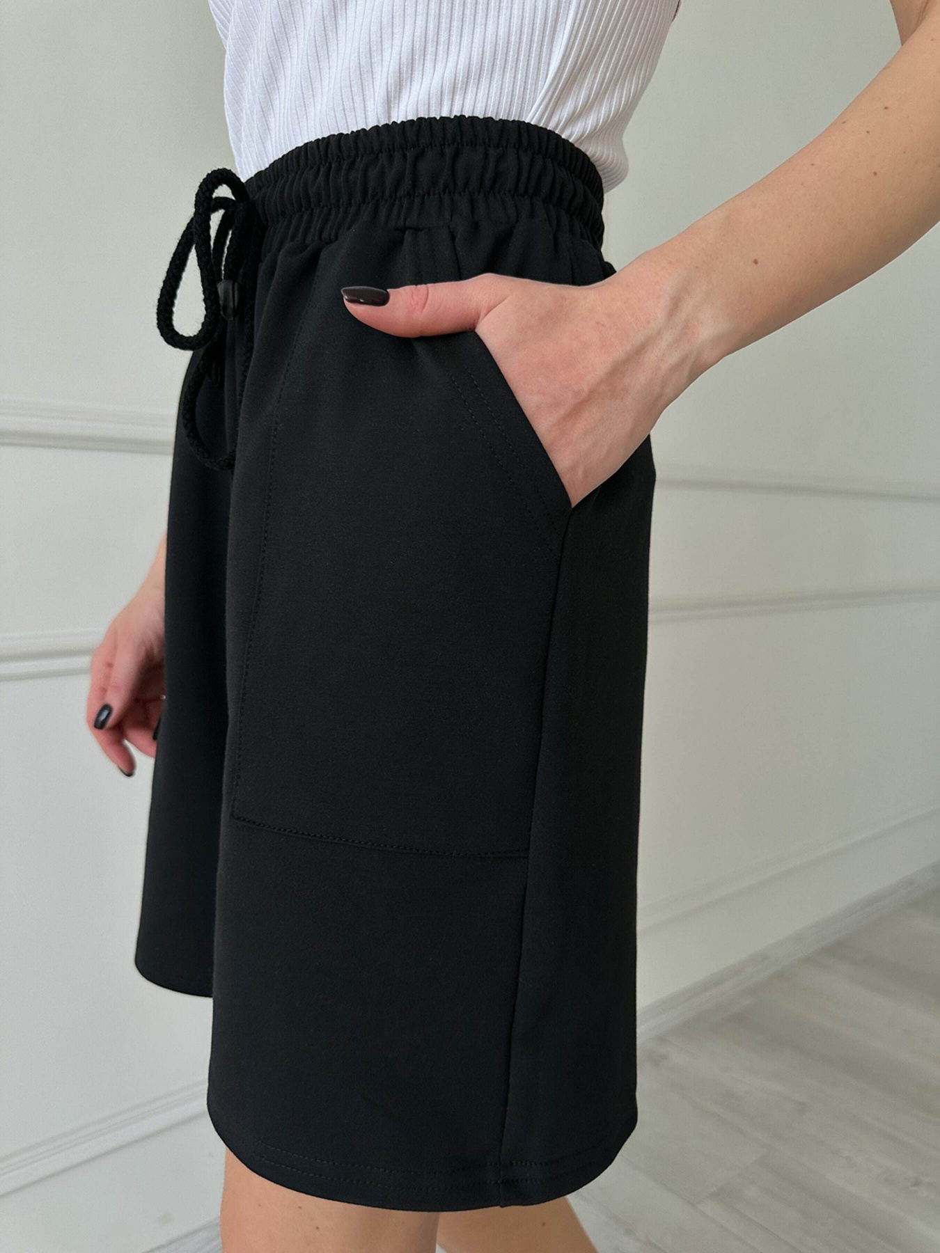 Повседневные шорты ISSA Plus модель 13820_black Повседневные шорты ISSA Plus модель 13820_black Фото