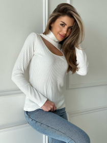 Водолазка ISSA Plus модель 13826_milky Фото