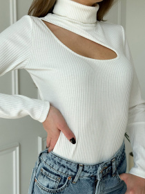 Водолазка ISSA Plus модель 13826_milky Фото