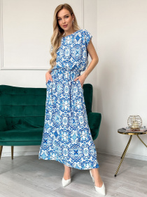 Платье макси ISSA Plus модель 13828_lightblue Фото