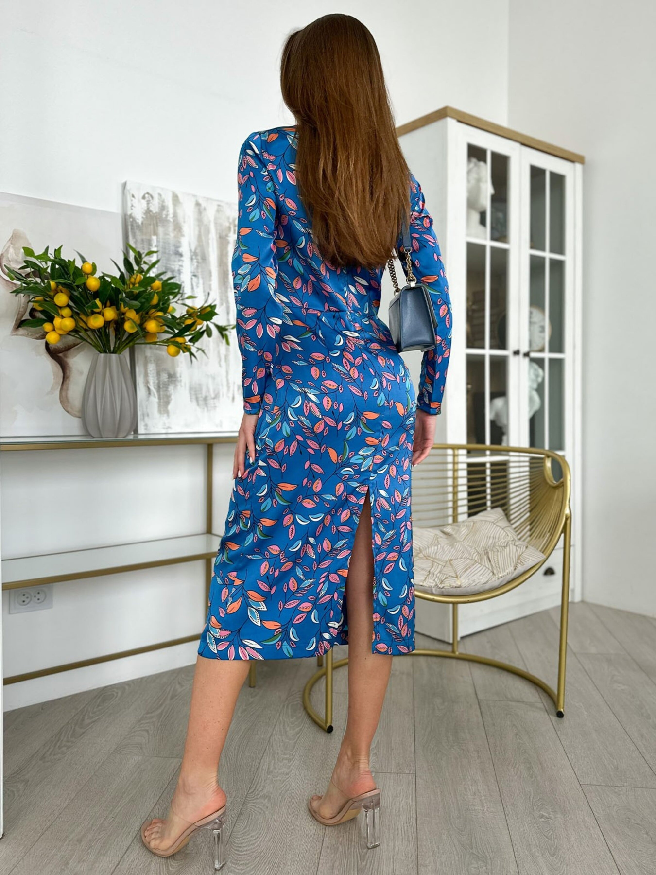 Платье миди ISSA Plus модель 13843_lightblue Фото