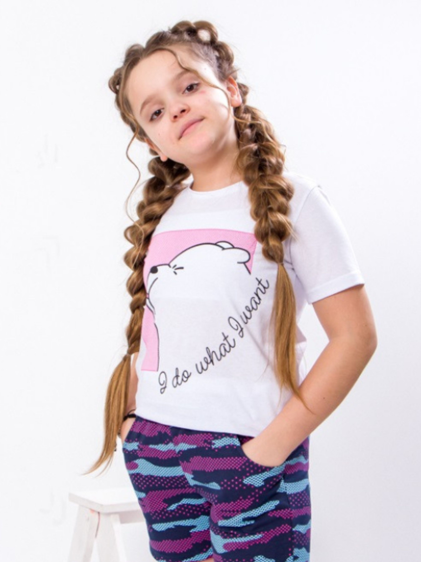 Повседневные шорты Носи своє модель 6033-055-kamuflqzh-malina Фото