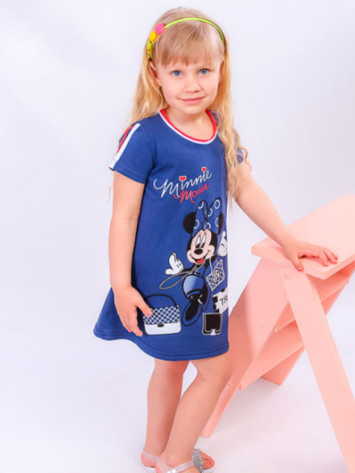 Платье мини Носи своє модель 6054-001-33-chorn-sinj-mnn Фото