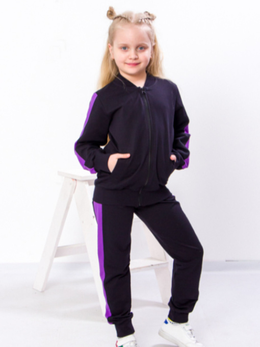 Спортивный костюм Носи своє модель 6152-057-5-chornilxno-sinj-foletovij Фото