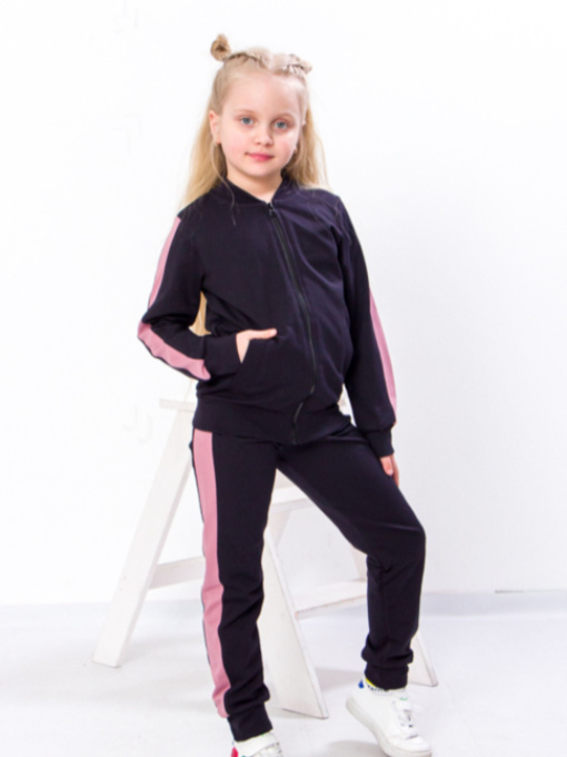 Спортивный костюм Носи своє модель 6152-057-5-chornilxno-sinj-temno-pudrovij Фото