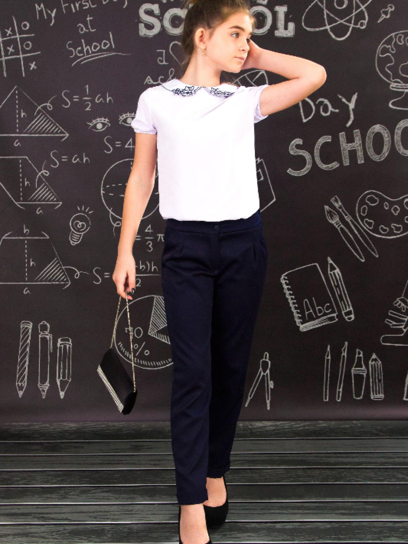 Брюки классические Носи своє модель 6214-080-chornilxno-sinj Фото