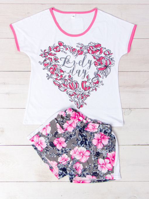 Піжама Носи своє модель 8072-002-33-rozhev-kvti-kapuchno Фото