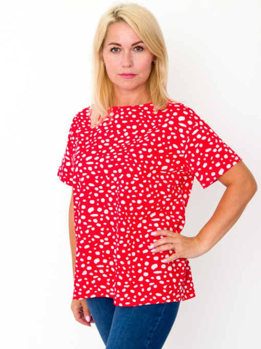 Футболка Носи своє модель 8127-002-goroh-na-chervonomu Фото