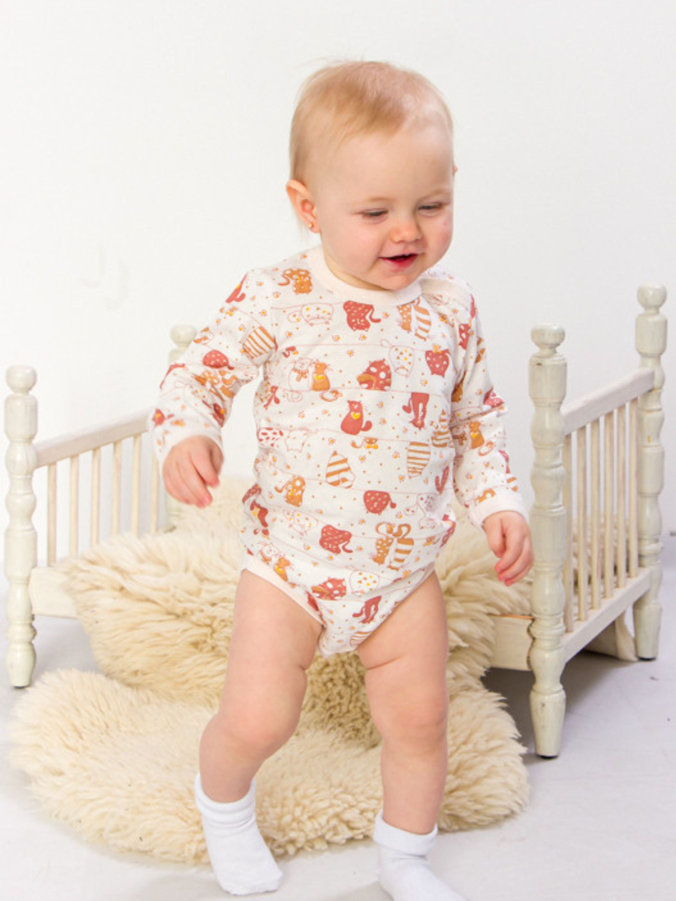 Боди для младенцев Носи своє модель 5010-002-5-kotiki-molochnij Фото