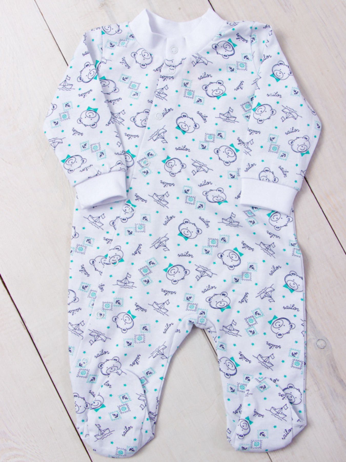 Нательный комбинезон Носи своє модель 5032-002-4-vedmediki-blij Фото