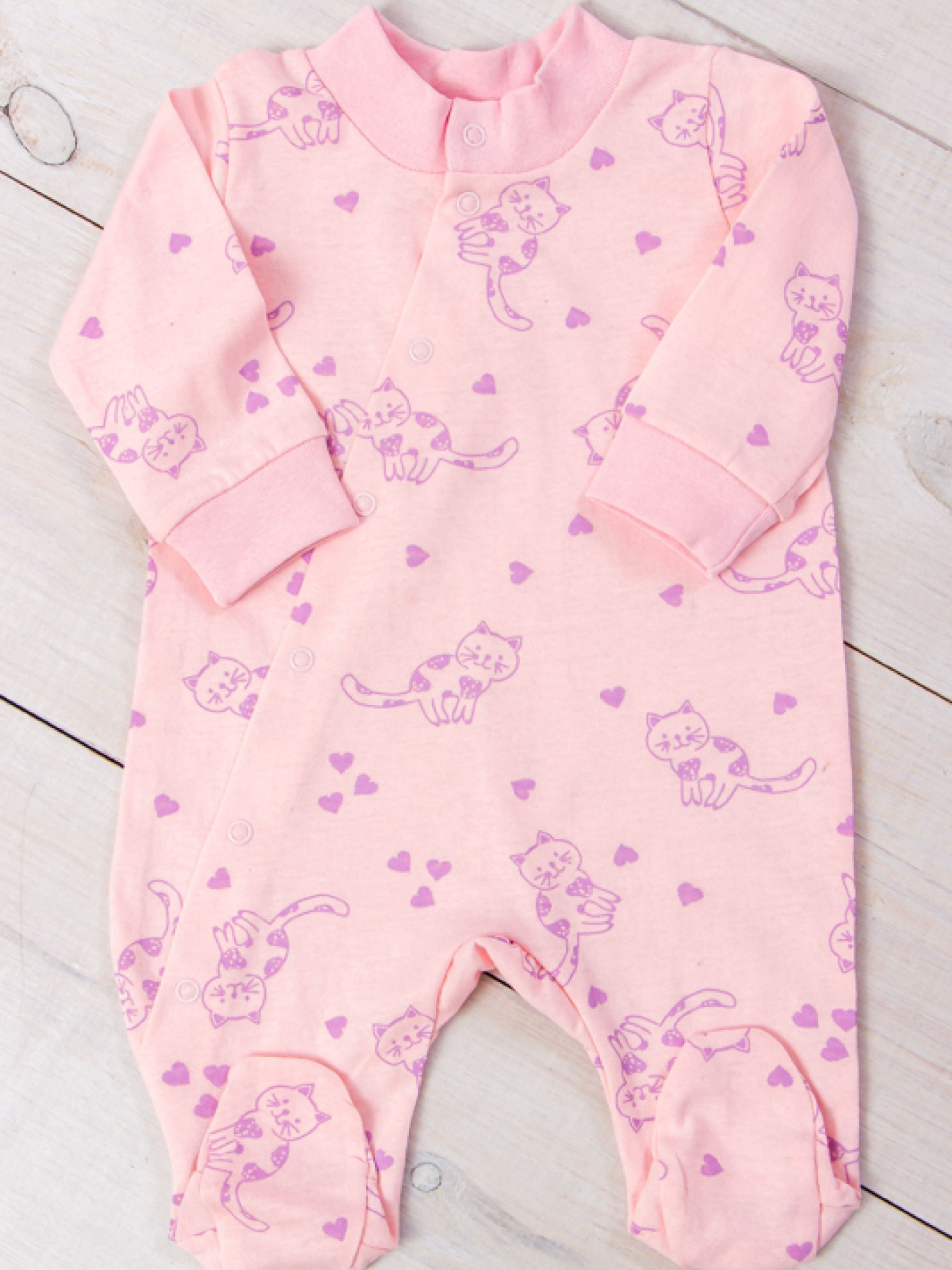 Нательный комбинезон Носи своє модель 5032-002-5-kotiki-persik Фото