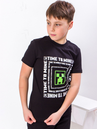 Футболка Носи своє модель 6021G-minecraft-chornij - фото