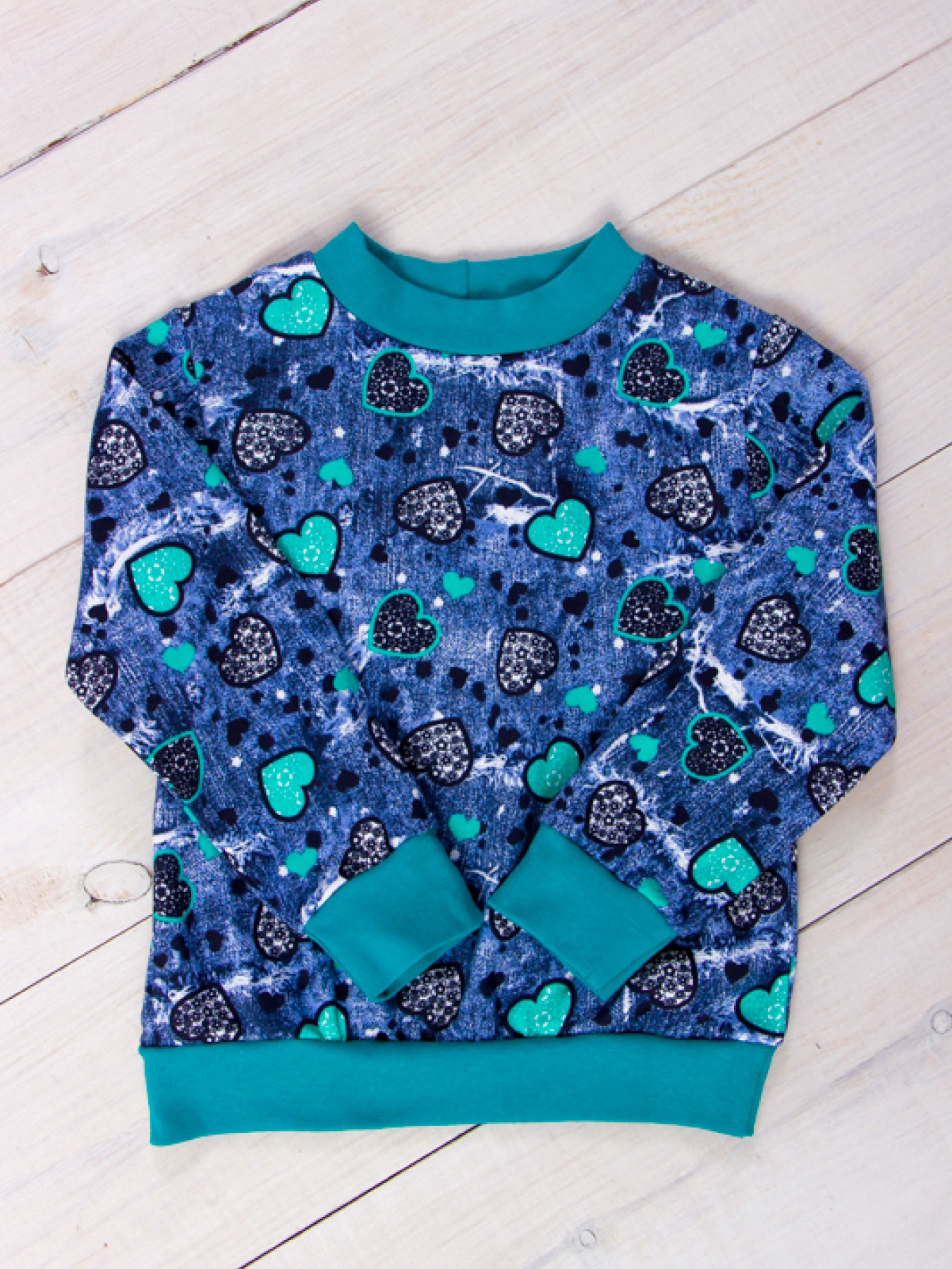 Свитшот Носи своє модель 6069-024-5-serdechka-na-sinxomu Фото