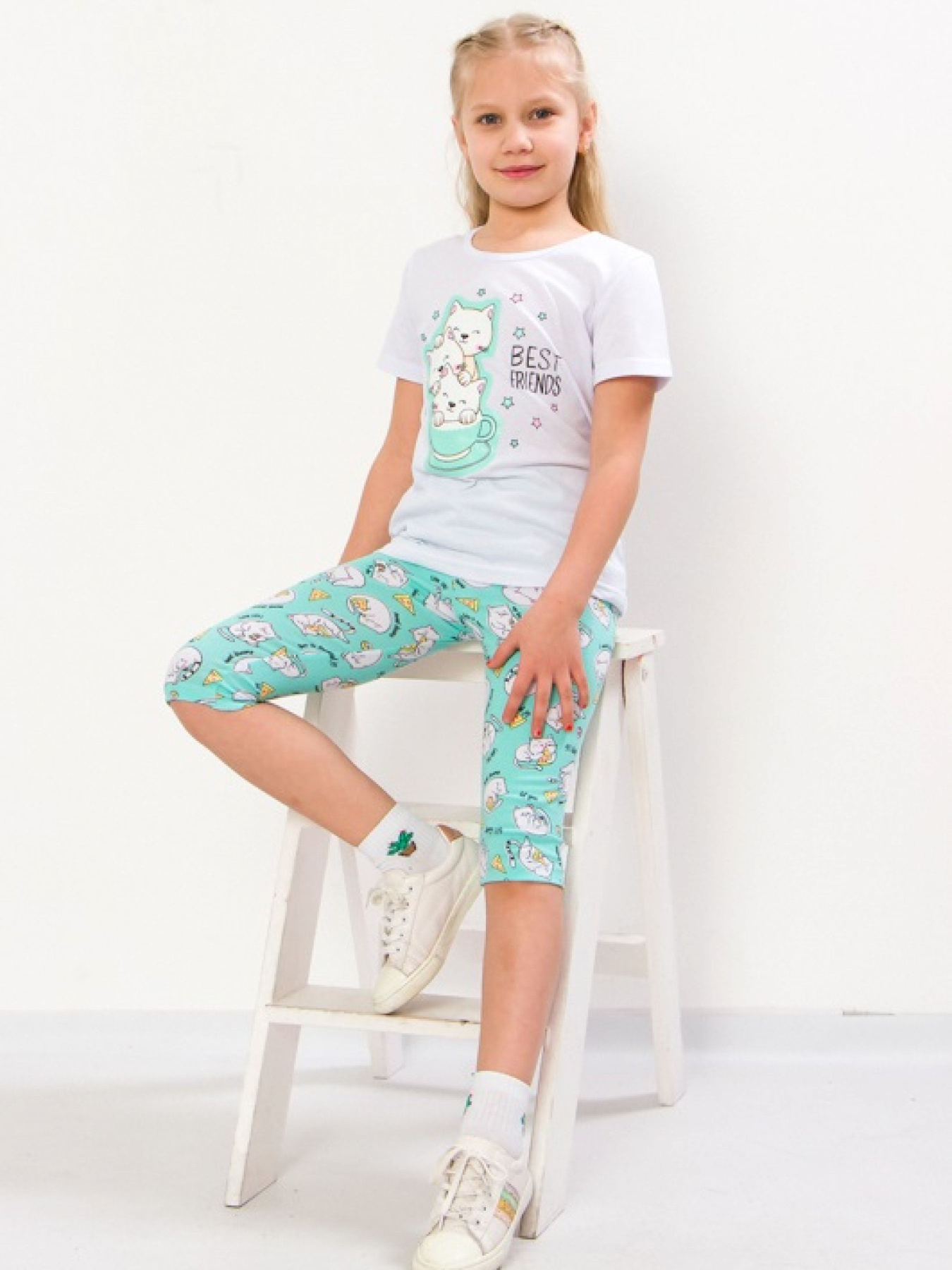 Повседневный костюм Носи своє модель 6134-002-33-kotiki-mentol Фото