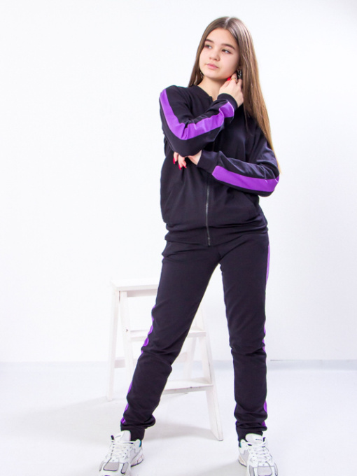 Спортивный костюм Носи своє модель 6152-057-1-chornilxno-sinj-foletovij Фото