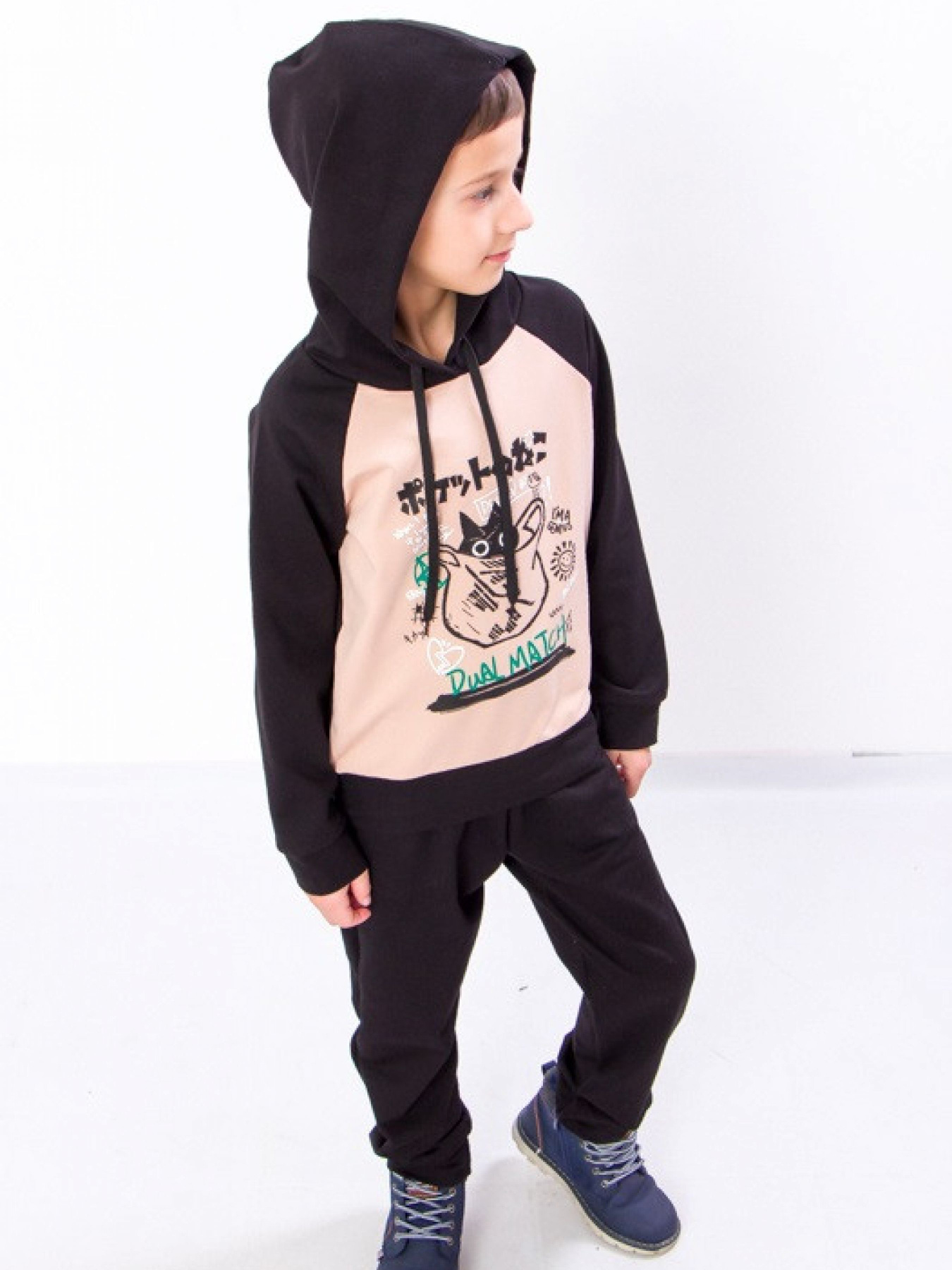 Спортивний костюм Носи своє модель 6228-057-33-4-temnij-bezh-chornij Фото