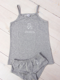 Комплект белья Носи своє модель 6345-036-33-1-srij-melanzh-metelik Фото