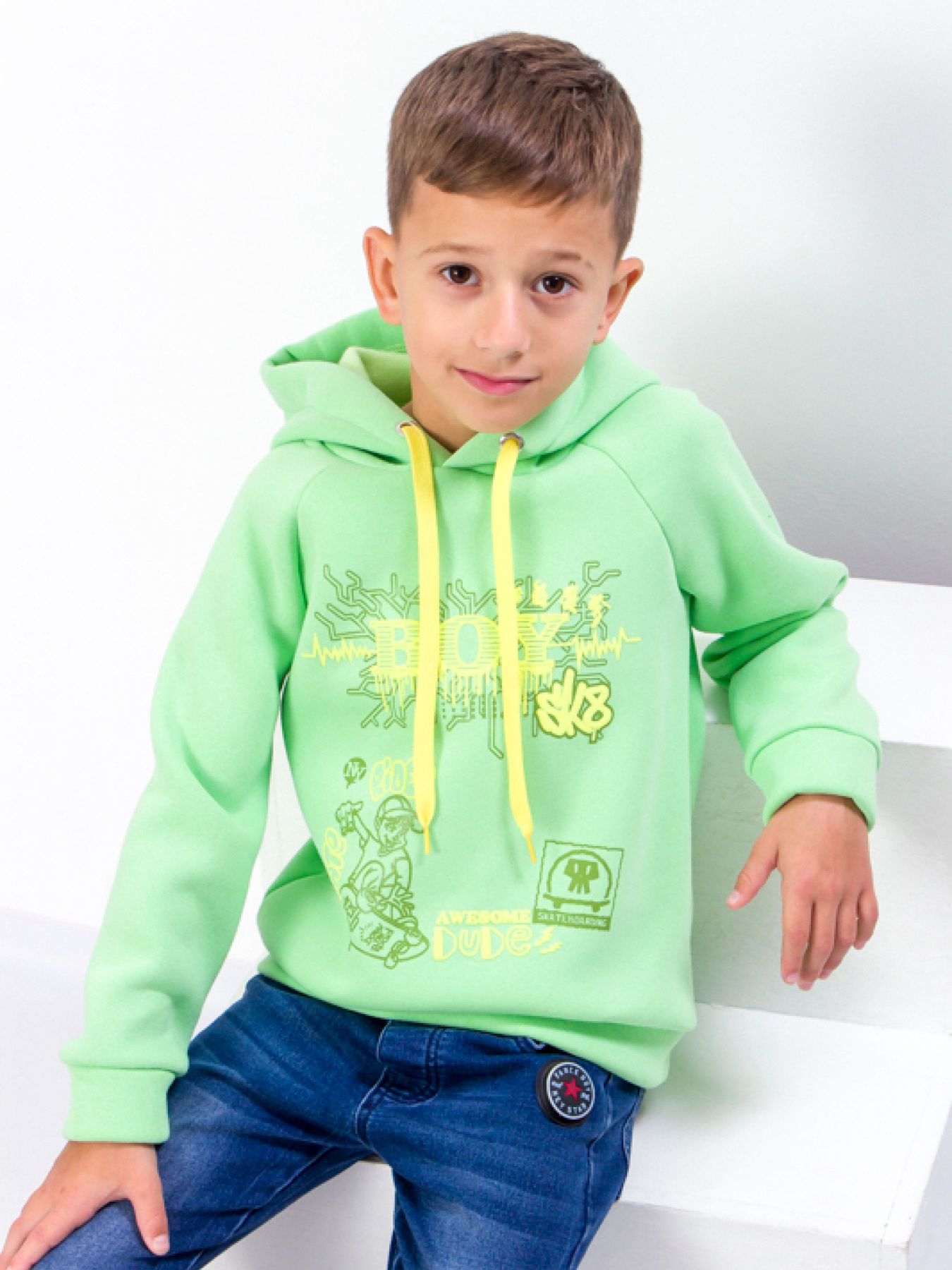 Худи Носи своє модель 6353-025-33-4-salatovij-boy Фото