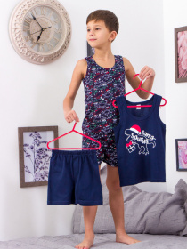 Комплект белья Носи своє модель 6358-4-chornilxno-sinj-dno Фото