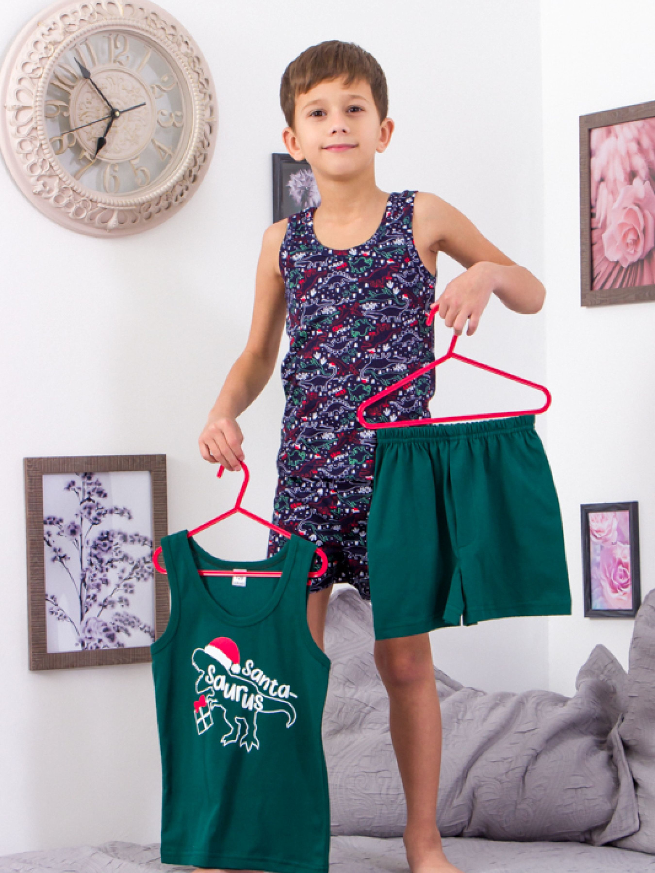 Комплект белья Носи своє модель 6358-4-temno-zelenij-dno Фото