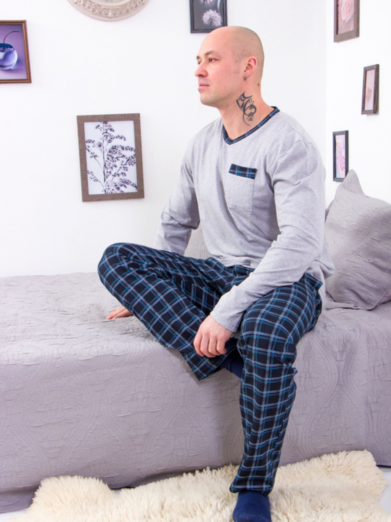 Пижама Носи своє модель 8094-002-1-kltinka-chornilxno-sinj Фото