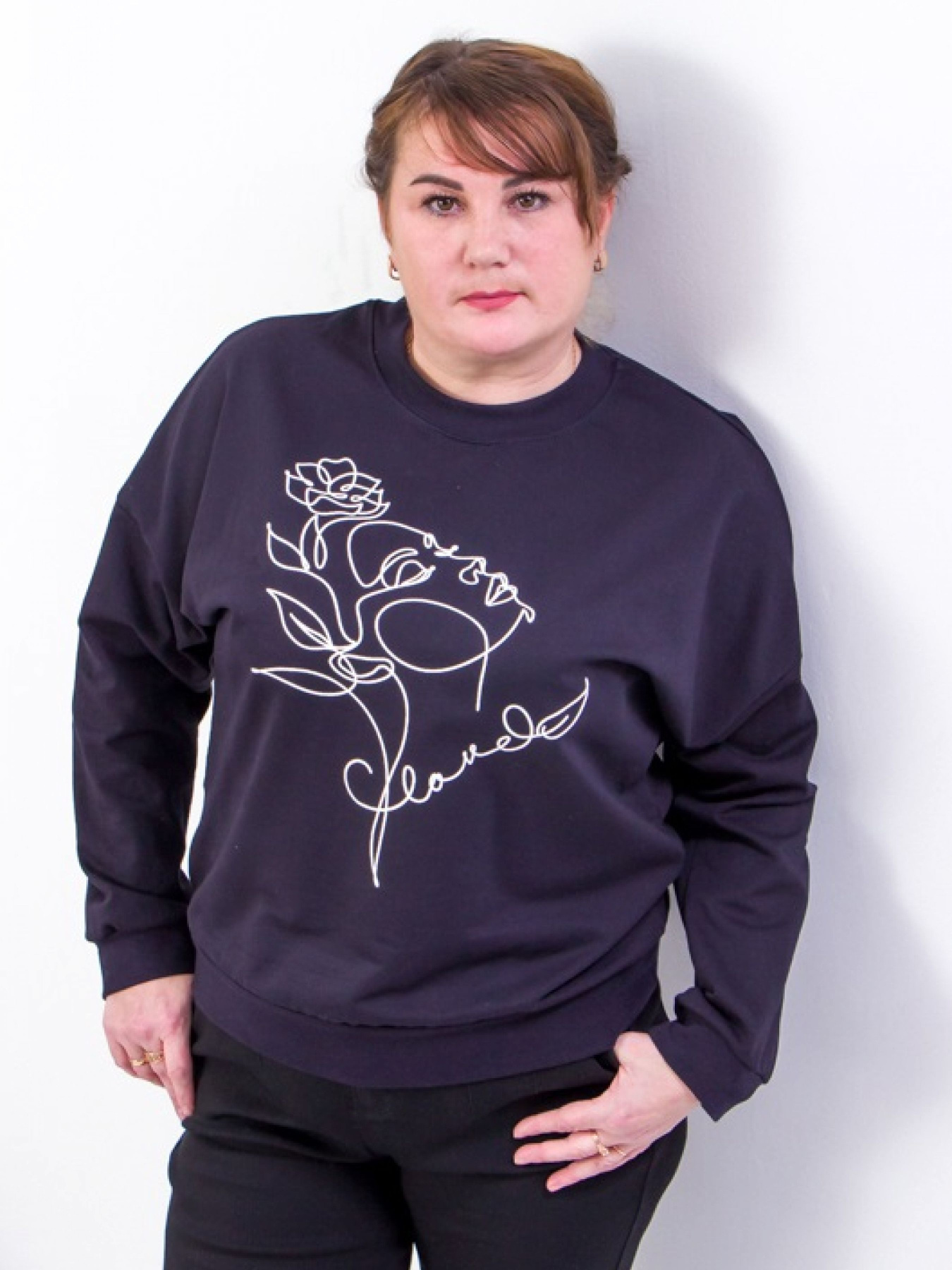 Світшот Носи своє модель 8175-057-33-1-chornilxno-sinj Фото