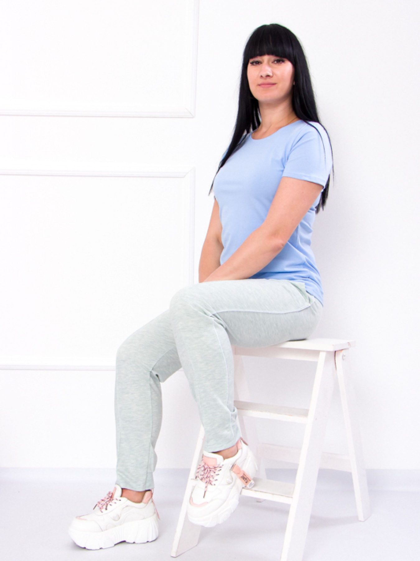 Брюки повседневные Носи своє модель 8282-057-zelenij-melanzh Фото