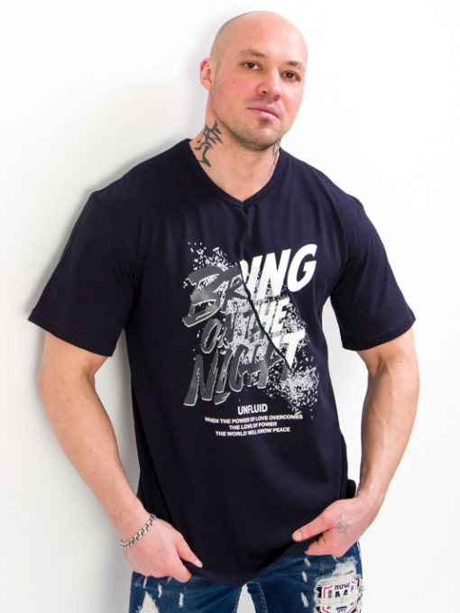 Футболка Носи своє модель 8299-001-33-chorn-sinj-nadpisi Фото