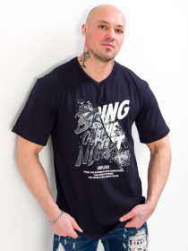 Футболка Носи своє модель 8299-001-33-chorn-sinj-nadpisi Футболка Носи своє модель 8299-001-33-chorn-sinj-nadpisi Фото